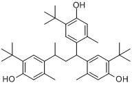 1,1,3-三(2-甲基-4-羟基-5-叔丁苯基)丁烷;托配诺;1,1,3-三(2-甲基-4-羟基-5-叔丁基苯基)丁烷;抗氧剂CA分子式结构图