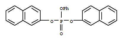 磷酸二(2-萘基)苯基酯分子式结构图