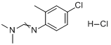 杀虫脒;杀虫脒盐酸盐;N-(4-氯邻甲苯基)-N,N-二甲基甲脒盐酸盐分子式结构图