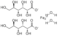 葡萄糖酸亚铁;葡萄糖酸铁(II)二水合物分子式结构图