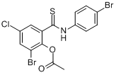 溴硫酰胺;溴替尼特;2-乙酰氧基-3-溴-5-氯-N-4'溴苯基硫代苯甲酰胺分子式结构图