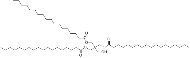 十八烷酸-2-(羟甲基)-2-[[(1-氧代十八烷基)氧基]甲基]-1,3-丙二基酯分子式结构图