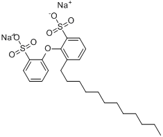 十二烷基(磺化苯氧基)苯磺酸二钠盐;十二烷基二苯醚二磺酸钠;YCH-101表面活性剂分子式结构图