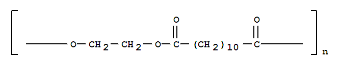 聚[氧-1,2-乙烷二基氧(1,12-二氧-1,12-十二烷二基)]分子式结构图