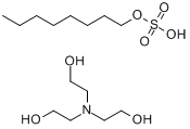 辛醇硫酸单酯与三乙醇胺的化合物分子式结构图