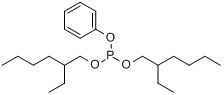 亚磷酸一苯二辛酯;亚磷酸一苯二(2-乙基己基)酯分子式结构图