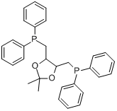 异丙烯基-2,3-二羟基-1,4-双二苯基膦丁烷分子式结构图