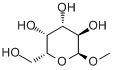 α-D-乳酸吡喃糖苷甲酯单水合物分子式结构图