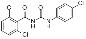 三氯脲;灭幼脲;N-(2,6-二氯苯甲酰)-N-(4-氯苯基)脲分子式结构图