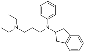 茚丙胺;安博律定;N',N-二乙基-N'-(2-茚满基)-N'-苯基-1,3-丙二胺分子式结构图