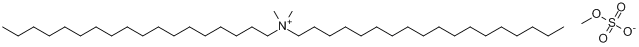 甲基硫酸-N,N-二甲基-N-十八烷基-1-十八烷铵分子式结构图