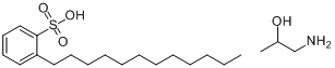 十二烷基苯磺酸与1-氨基-2-丙醇的化合物分子式结构图