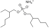 磷酸二(2-乙基己基)酯铵盐分子式结构图