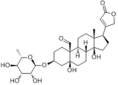 铃兰毒甙;君影草毒素;K-毒毛旋花子配质-3-L-鼠李糖甙分子式结构图