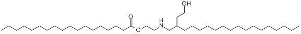 十八烷酸-2-[2-(羟乙基)十八氨基乙酯分子式结构图