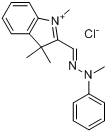 氯-1,3,3-三甲基-2-[(苯基肼亚基)甲基]-3H-吲哚翁分子式结构图