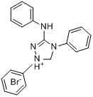 溴-1,4-二苯基-3-苯氨基-1H-1,2,4-三唑翁盐分子式结构图