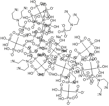 甲基磷酰基双联二亚氮基双亚甲基四磷酸钠盐分子式结构图