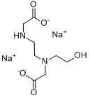 N-[2-[(羧甲基)氨基]乙基]-N-(2-羟乙基)甘氨酸二钠盐;羟乙基乙烯二胺二醋酸二钠分子式结构图