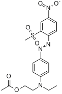 乙酸2-[乙基[4-[[2-(甲磺酰基)-4-硝基苯基]偶氮]苯基]氨基]-乙醇酯分子式结构图