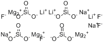 锂镁钠氟化物硅酸盐复盐;氟云母分子式结构图