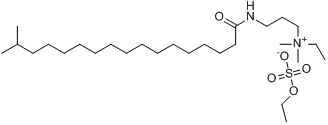 乙基二甲基3-[(1-氧异十八基)氨基]-1-丙基胺基乙基硫酸酯分子式结构图