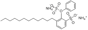 十二烷基(磺基苯氧基)苯磺酸二铵盐分子式结构图