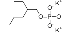 磷酸单(2-乙己基)酯二钾盐分子式结构图