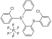 己氟磷酸(1-)(氯苯基)[[(氯苯基)硫代]-苯基]苯基锍盐己氟磷酸(1-)(氯苯基)[[(氯苯基)硫代]苯基]苯基锍盐分子式结构图