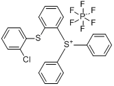 己氟磷酸(1-)[[(氯苯基)硫代]苯基]二苯基锍盐分子式结构图