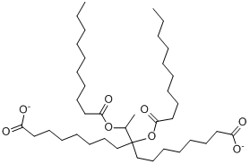 辛酸与癸酸、丙二醇的酯化物分子式结构图