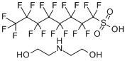 1,1,2,2,3,3,4,4,5,5,6,6,7,7,8,8,8-十七氟-1-辛烷磺酸与2,2'-亚氨基双[乙醇]的化合物;十七氟代-1-辛磺酸与分子式结构图