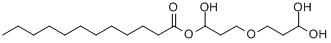 十二酸与一缩二丙三醇的酯化物分子式结构图
