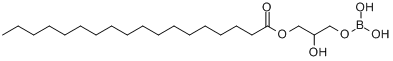 十八酸、2,3-二羟基丙酯、硼酸的酯化物分子式结构图