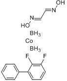 双(硼化二氟代二苯基乙二肟)钴分子式结构图