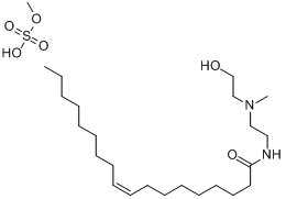 硫酸单甲酯与(Z)-N-[2-[(2-羟基乙基)甲基氨基]乙基]-9-烯十八酰胺的化合物分子式结构图