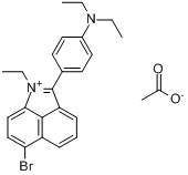 乙酸-6-溴-2-[4-(二乙氨基)苯基]-1-乙基苯并[CD]吲哚鎓盐分子式结构图