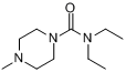 乙胺嗪;1-二乙胺基甲酰基-4-甲基哌嗪分子式结构图