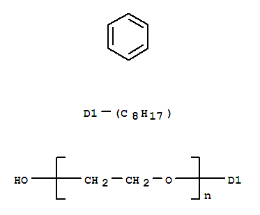 聚乙二醇辛基苯基酯分子式结构图