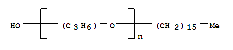 聚氧丙烯基十六烷基醚分子式结构图