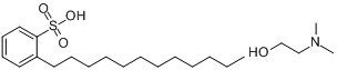 十二烷基苯磺酸与2-(二甲基氨基)乙醇的化合物分子式结构图