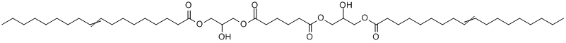 己二酸双[2-羟基-3-[(1-氧代-9-十八烯酰)氧基]丙基]酯分子式结构图