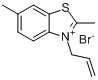 溴化-2,6-二甲基-3-(2-丙烯基)苯并噻唑翁分子式结构图