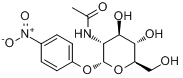 4-硝基苯-N-乙酰基-α-D-氨基葡糖苷分子式结构图