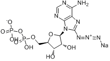 8-叠氮酰苷-5-二磷酸钠分子式结构图