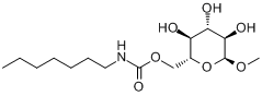 6-O(N-庚甲酰)-甲基-α-D-葡萄糖苷分子式结构图