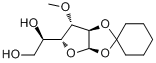 2-O-亚环己基-3-O-甲基-α-D-呋喃葡萄糖分子式结构图