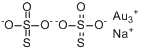 二(一硫代硫酸根合-K.O,K.S)金酸三纳分子式结构图