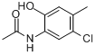 2-乙酰氨基-4-氯-5-甲基苯酚分子式结构图