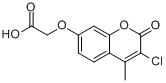 7-(羧基甲氧基)-3-氯-4-甲基香豆素分子式结构图